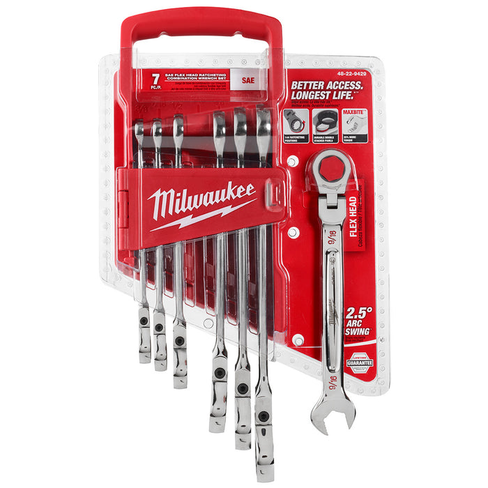 Milwaukee 7 pc. SAE Flex Head Combination Wrenches