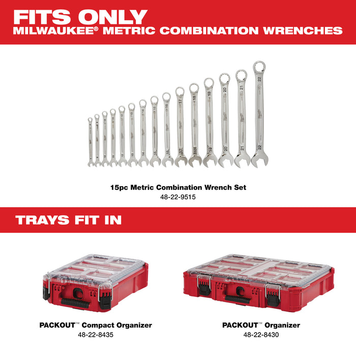 Milwaukee 15 pc. Metric Combination Wrench Trays