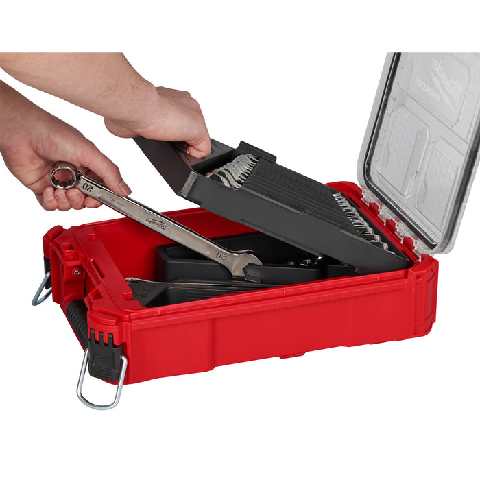 Milwaukee 15 pc. Metric Combination Wrench Set w/ PACKOUT™ Compact Organizer