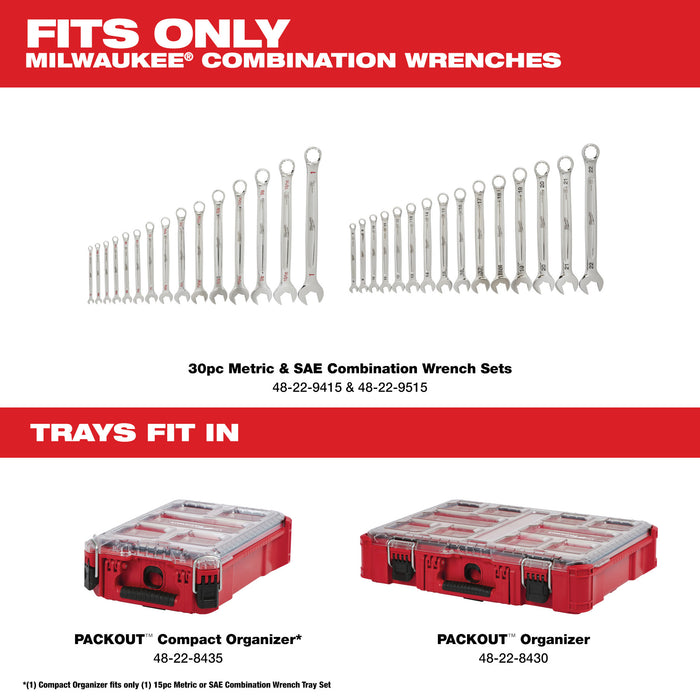 Milwaukee 30 pc. Metric & SAE Combination Wrench Trays