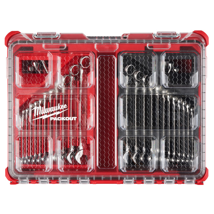 Milwaukee 30 pc. Metric & SAE Combination Wrench Set w/ PACKOUT Organizer