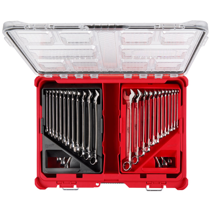 Milwaukee 30 pc. Metric & SAE Combination Wrench Set w/ PACKOUT Organizer