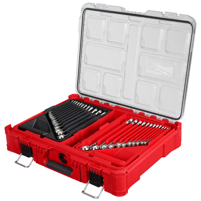 Milwaukee 30 pc. Metric & SAE Combination Wrench Set w/ PACKOUT Organizer