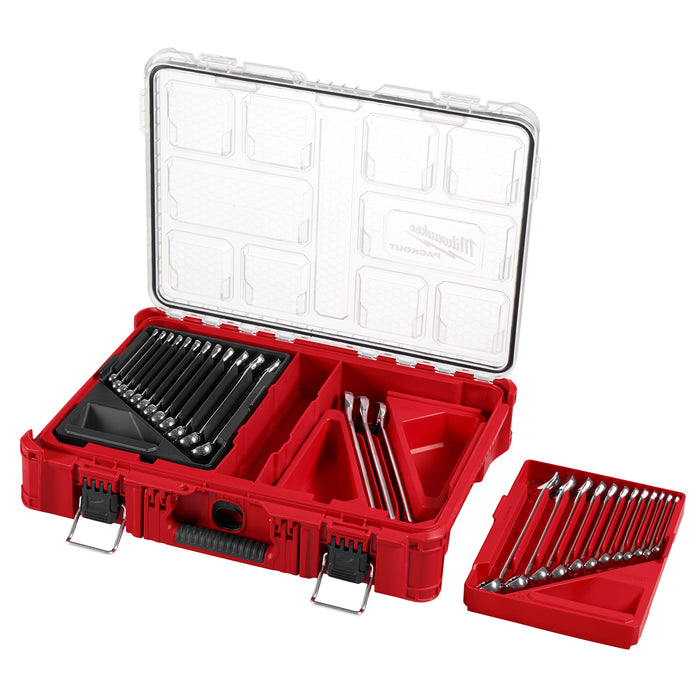 Milwaukee 30 pc. Metric & SAE Combination Wrench Set w/ PACKOUT Organizer