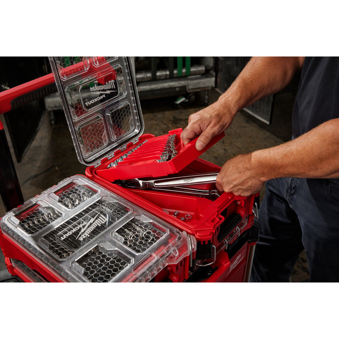 Milwaukee 30 pc. Metric & SAE Combination Wrench Set w/ PACKOUT Organizer