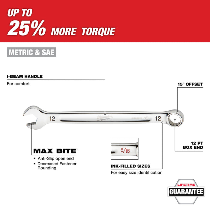 Milwaukee 30 pc. Metric & SAE Combination Wrench Set w/ PACKOUT Organizer