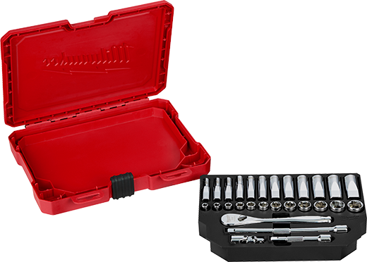 Milwaukee 1/4" Drive 28 pc. Ratchet & Socket Set - Metric