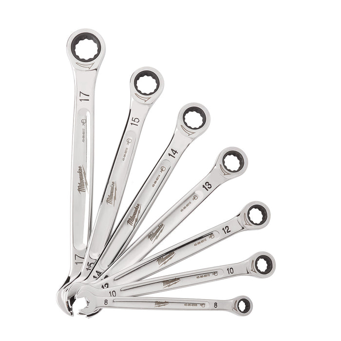 Milwaukee 7 pc. Ratcheting Combination Wrench Set - Metric