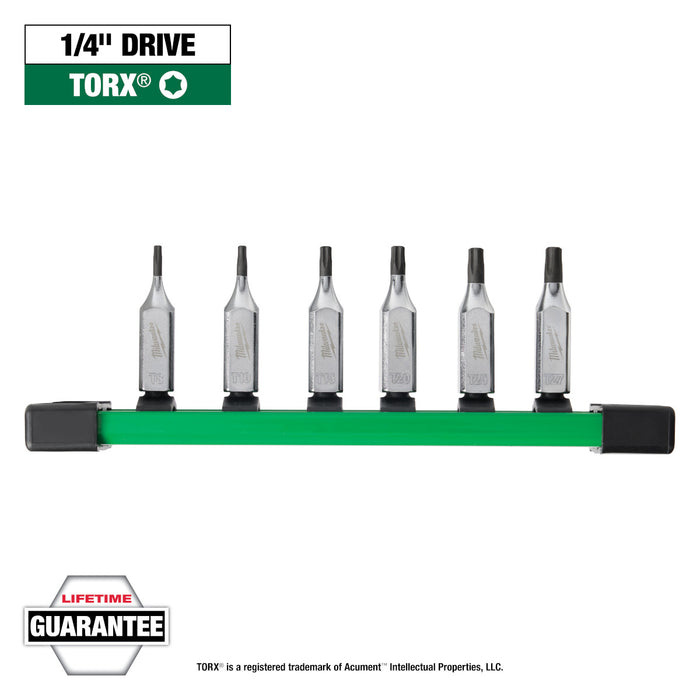 Milwaukee 6 pc. 1/4" Drive TORX Bit Socket Set