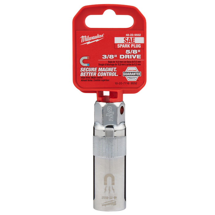 Milwaukee 3/8" Drive 5/8" Magentic Spark Plug Socket