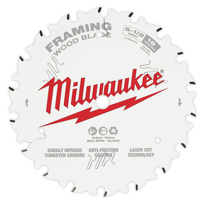 Milwaukee 5-1/2" x 18T Framing Circular Saw Blade