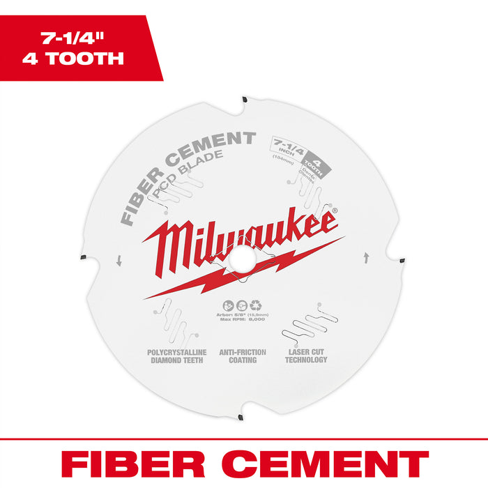 Milwaukee 7-1/4" PCD/Fiber Cement Circular Saw Blade