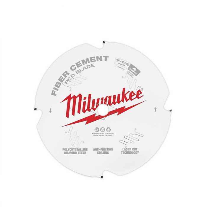 Milwaukee 7-1/4" PCD/Fiber Cement Circular Saw Blade