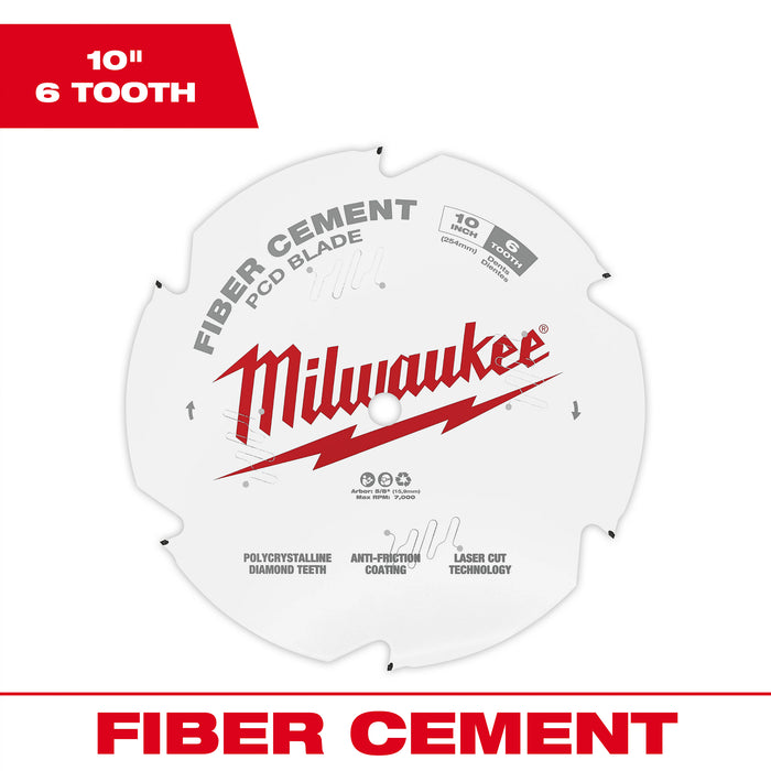 Milwaukee 10" PCD/Fiber Cement Circular Saw Blade
