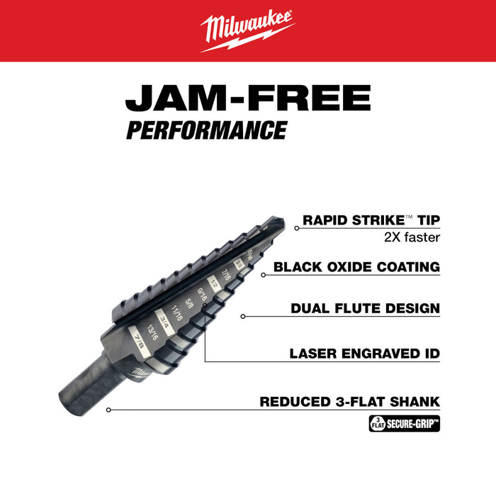 Milwaukee 3 pc. Step Drill Bit Set