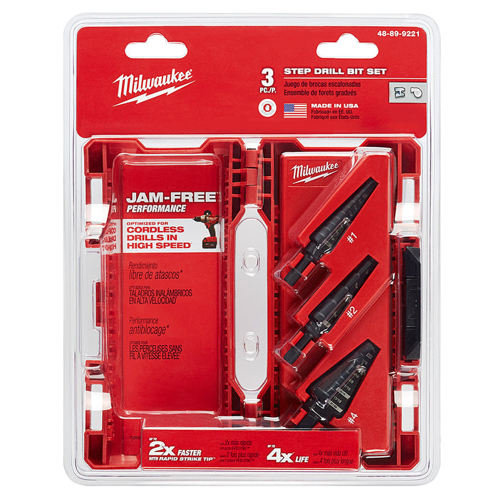 Milwaukee 3 pc. Step Drill Bit Set