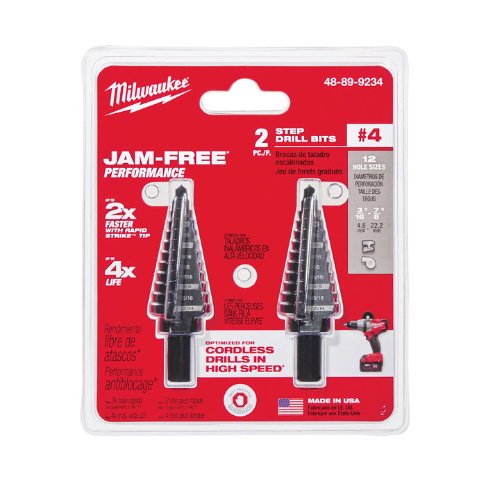 Milwaukee 2 pc. Step Drill Bit Set - #4