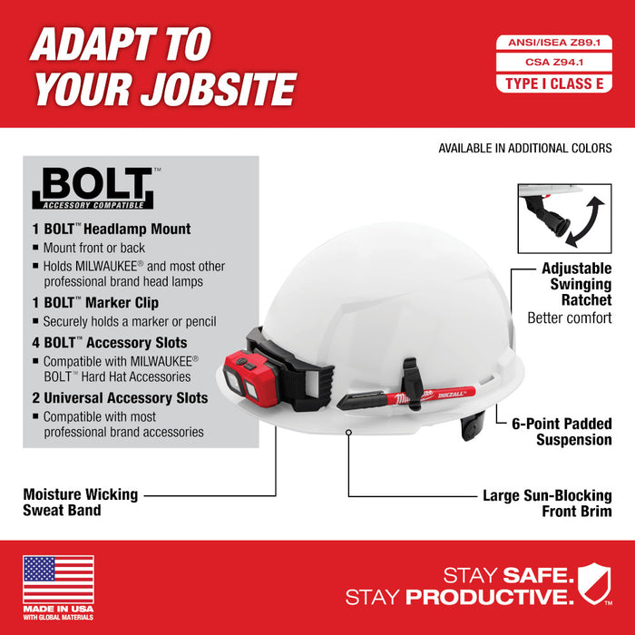 Milwaukee BOLT Front Brim Type 1 Hard Hat
