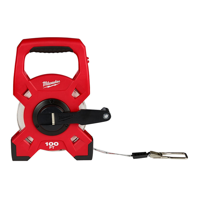 Milwaukee 100 Ft. Steel Open Reel Long Tape Measure