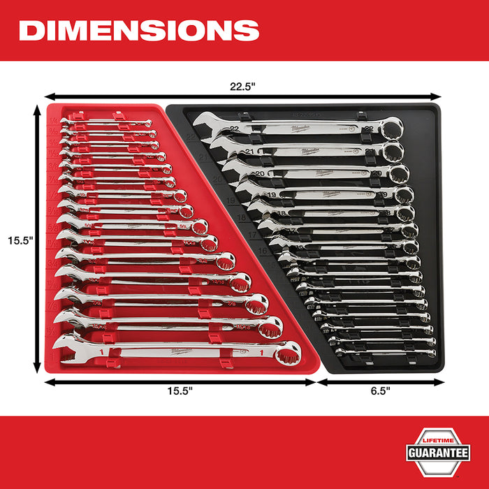 Milwaukee 15-Piece Combination Wrench Set - SAE