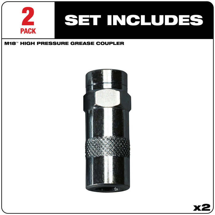 Milwaukee High Pressure Grease Coupler 2-Pack