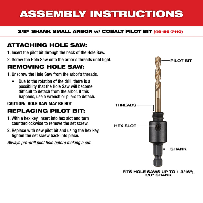 Milwaukee HOLE DOZER Door Lock Installation Hole Saw Kit