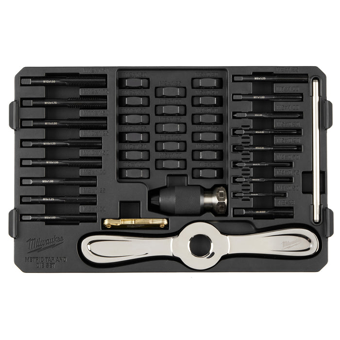 Milwaukee 38 pc. Metric Tap & Die PACKOUT Set w/ HEX-LOK 2-in-1 Handle