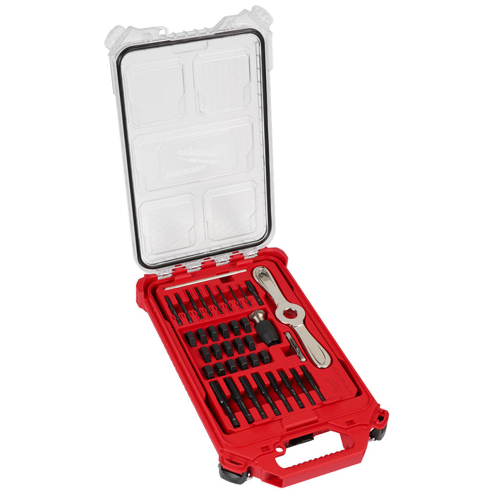 Milwaukee 38 pc. SAE Tap & Die PACKOUT™ Set w/ Hex-LOK™ 2-in-1 Handle