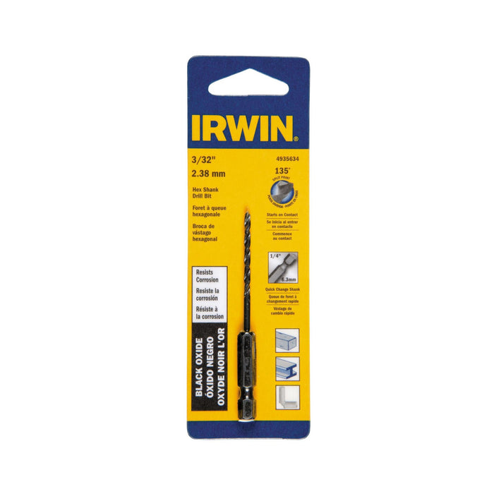 Irwin Black Oxide Hex Shank Drill Bit