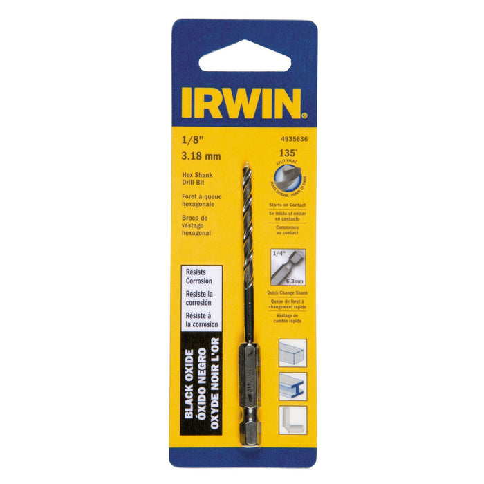 Irwin Black Oxide Hex Shank Drill Bit