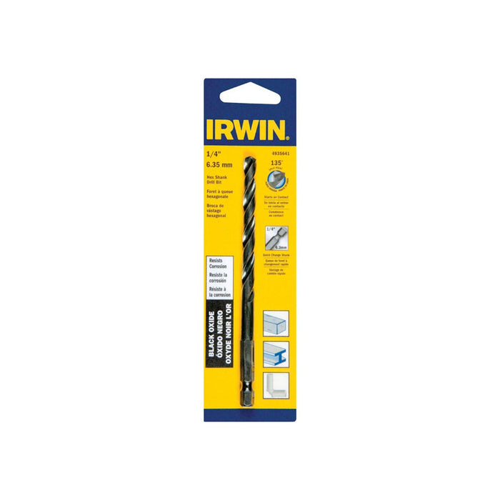 Irwin Black Oxide Hex Shank Drill Bit