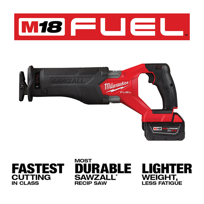 Milwaukee M18 FUEL Cordless SAWZALL Reciprocating Saw 1 Battery Kit