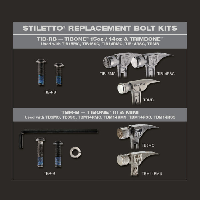 Stiletto TiBone & TrimBone Replacement Bolt Kit