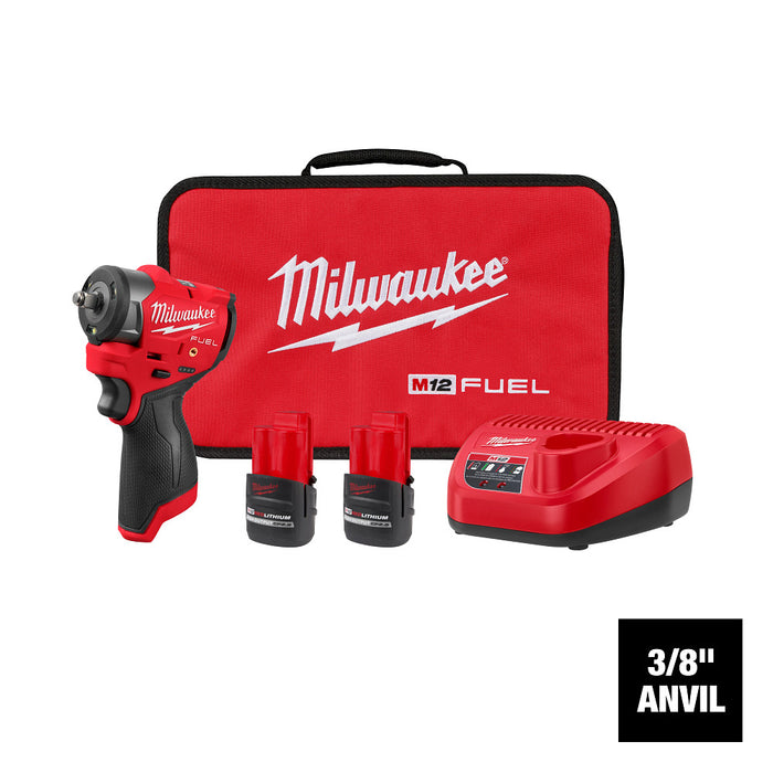 Milwaukee M12 FUEL 3/8" Subcompact Impact Wrench w/ Friction Ring Kit