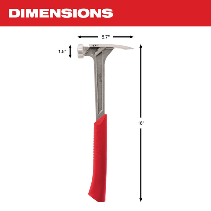 Milwaukee 17 oz Milled Face Framing Hammer