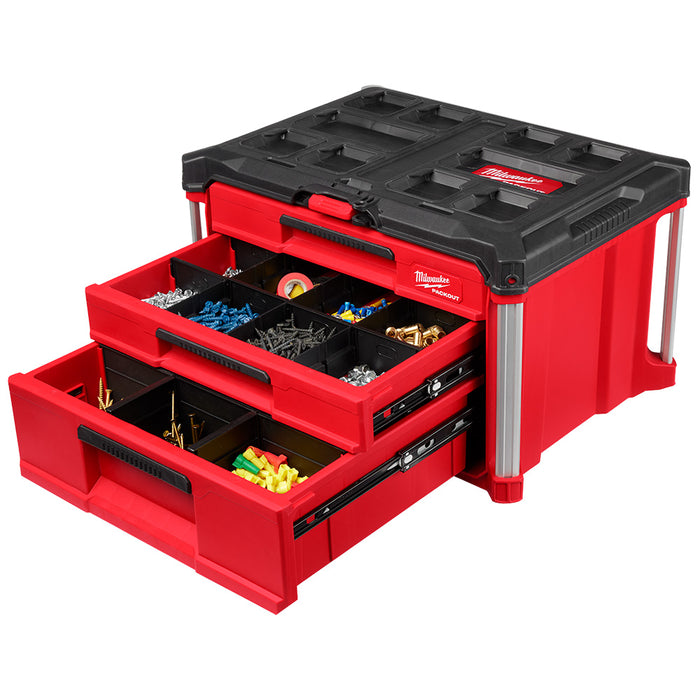 Milwaukee PACKOUT Multi-Depth 3-Drawer Tool Box