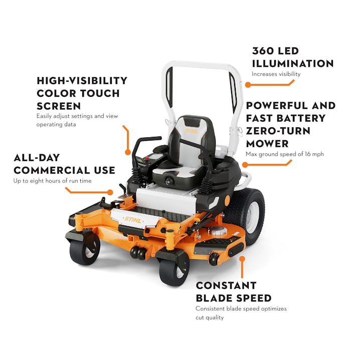 STIHL RZA 752 52" Battery Powered Professional Zero-Turn Ride-On Lawn Mower