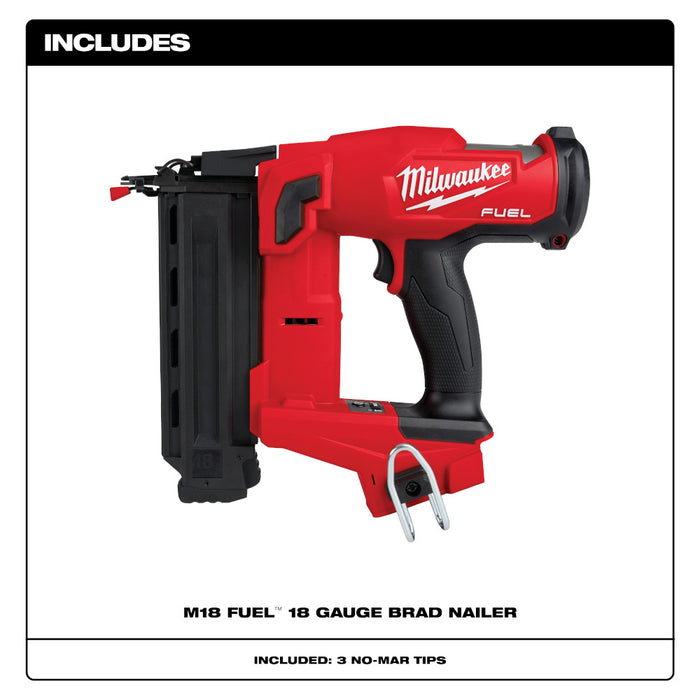 Milwaukee M18 FUEL Cordless 18 Gauge Brad Nailer  - Tool Only