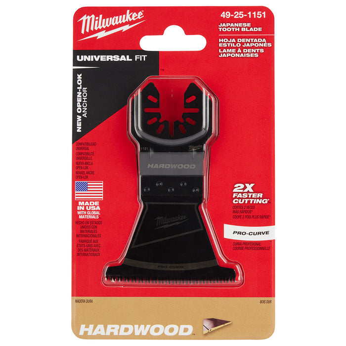 Milwaukee OPEN-LOK HCS PRO-CURVE Hardwood Multi-Tool Blade
