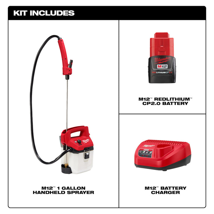 Milwaukee M12 Cordless 1 Gallon Handheld Sprayer Kit