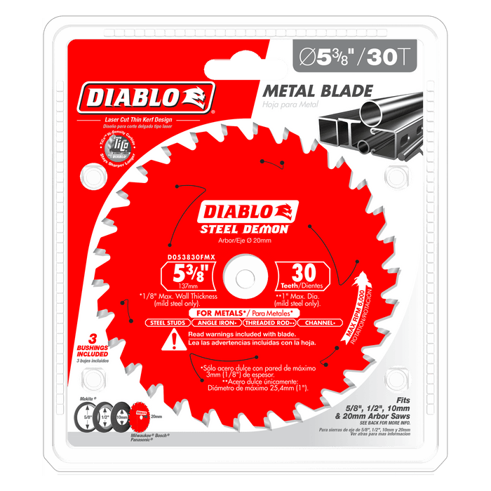 Diablo 5-3/8" x 30T Steel Demon™ Carbide Saw Blade For Medium Metal