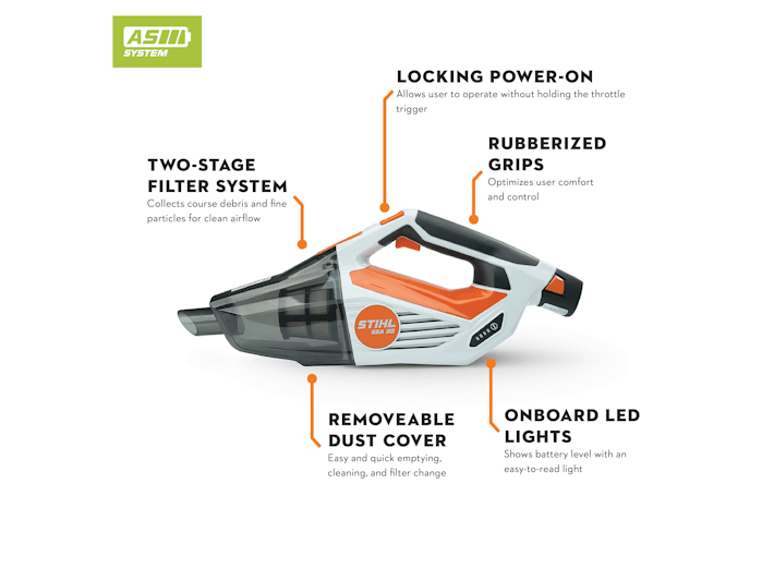 STIHL SEA 20 Cordless Handheld Vacuum Cleaner Kit (AS System)