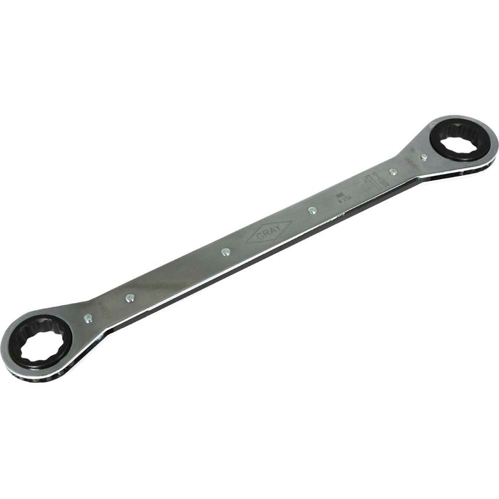 Gray Tools SAE 12-Point Flat Ratcheting Box End Wrenches