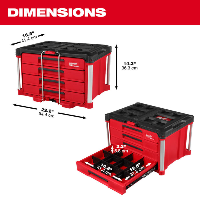 Milwaukee PACKOUT 4-Drawer Tool Box