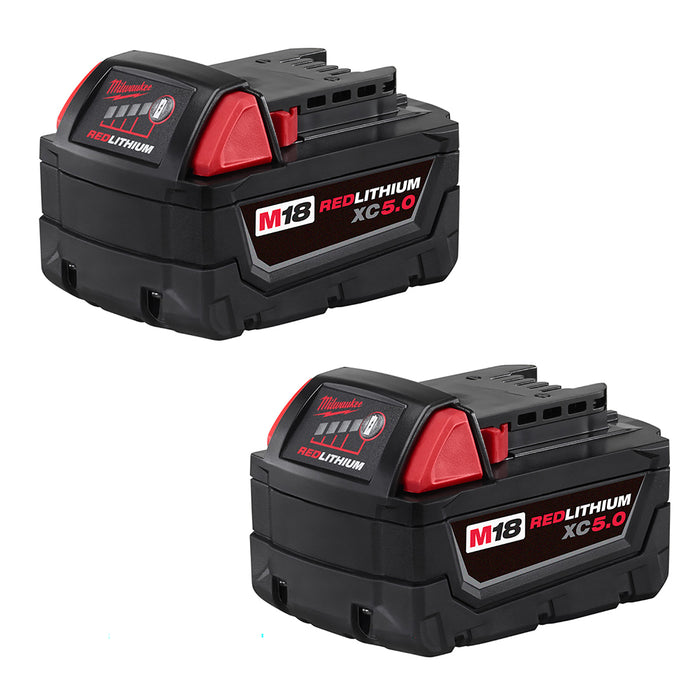 Milwaukee M18 REDLITHIUM XC 5.0Ah Extended Capacity Battery - 2PK