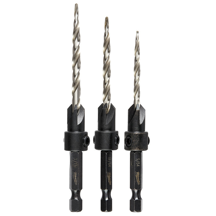 Milwaukee 3 pc. Countersink Set (#6, #8, #10)