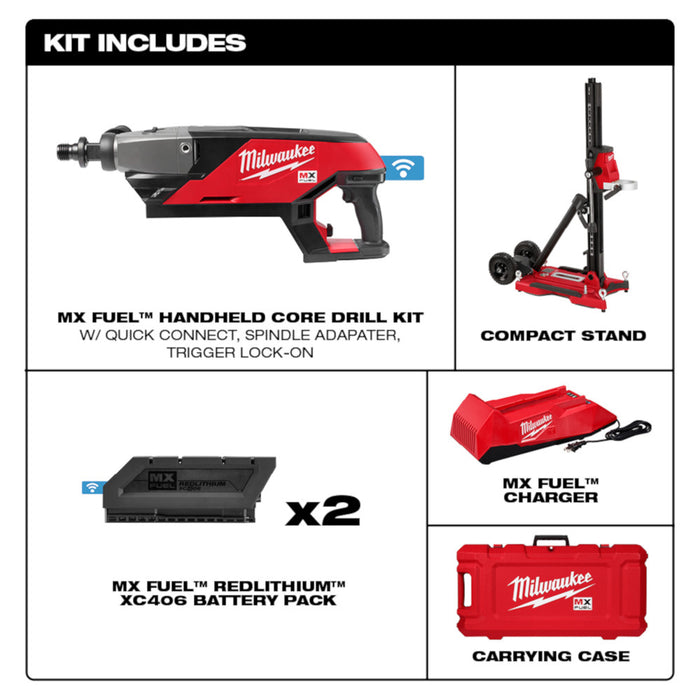 Milwaukee MX FUEL™ Handheld Core Drill Kit w/ Stand