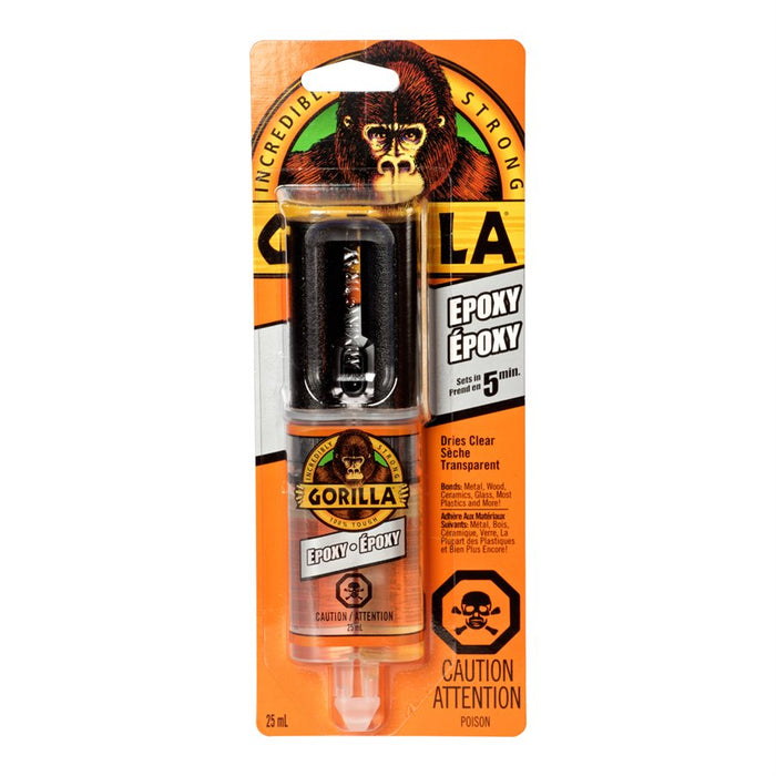 Gorilla Clear Epoxy Adhesive Syringe - 25mL