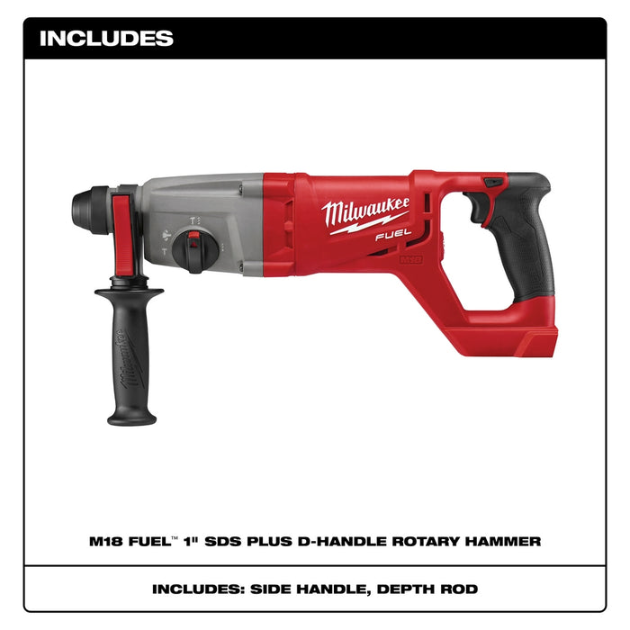 Milwaukee M18 FUEL Cordless 1" SDS-Plus D-Handle Rotary Hammer - Tool Only