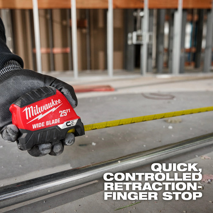 Milwaukee 25ft Wide Blade Magnetic Tape Measure